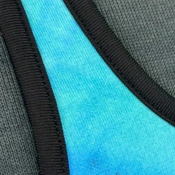 ATHLETIC WORKS ladies workout‎ racerback medium shelf bra blue/black - Picture 8 of 11